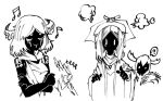  2018 2_horns accessory angry antlers arm_markings artifact_(game) black_and_white black_body black_skin breasts canid canine canis clothed clothed_female clothed_humanoid clothing crossed_arms daughter_(lore) digital_drawing_(artwork) digital_media_(artwork) dota dress duo_focus elemental_creature english_description english_text eyes_closed faceless female female_focus furgonomic_piercing furgonomics group growling hair half-length_portrait head_horn headless horn horn_accessory horn_piercing horn_ring_(piercing) humanoid humanoid_focus hybrid kanna_(dota) korean_description lane_creep mammal markings medium_breasts medium_hair mineral_fauna mnnnya monochrome mother_(lore) mother_and_child_(lore) mother_and_daughter_(lore) mouthless musical_note musical_symbol not_furry onomatopoeia parent_(lore) parent_and_child_(lore) parent_and_daughter_(lore) pictographics piercing portrait prellex priest question_mark religious_clothing ring_piercing robe rock rock_creature shadow_face short_hair shoulder_markings simple_background slim_female slim_humanoid solid_oval_eyes sound_effects standing symbol tears_of_rage text valve white_background wide_sleeves wolf 