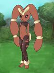  2014 anthro cute fur hair lagomorph looking_at_viewer lopunny male mammal mega_evolution mega_lopunny nintendo nipples nude pok&eacute;mon rabbit red_eyes solo video_games zekromlover 