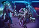  3_fingers 3_toes alien ankle_tuft anthro arm_feathers arm_quills arm_tuft avian beckoning bedroom_eyes bodysuit breasts clothed clothed/nude clothed_male clothing colored cor_zan digitigrade duo feather_hair feathered_crest feathers feet female female_anthro fingers genitals gesture ghost_vehicle_(halo) halo_(series) head_crest hi_res hip_tuft hovercraft ibie'shan intraspecies kig-yar leg_tuft male male/female male_anthro microsoft narrowed_eyes nipples non-mammal_breasts nude nude_female on_vehicle pinup pose presenting pseudo_hair quill_hair reclining reptile scalie seductive sharp_teeth skinsuit standing t'loaki t'vaoan teeth tight_clothing toes trappedkeys tuft vulva xbox_game_studios 