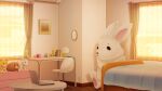  bed bedroom book chair clock computer curtains desk desk_lamp drawer game_asset indoors kouyoku_senki_exs-tia lamp laptop no_humans non-web_source official_art picture_frame rabbit scenery self-datamine sitting stuffed_animal stuffed_rabbit stuffed_toy table teddy_bear variant_set window wooden_floor 