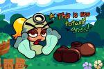 2_toes 3:2 armless armor ascot blonde_hair blush brown_clothing brown_footwear brown_shoes clothed clothed_female clothed_feral clothing detailed_background dialogue disgust embarrassed eyebrows fangs feet female female_feral fence feral foot_fetish foot_focus footwear frown goomba goombella green_clothing green_hat green_headwear hair half-closed_eyes hat headgear headlight headwear helmet hi_res hill humanoid_feet looking_at_viewer mario_bros multicolored_clothing multicolored_footwear multicolored_socks narrowed_eyes nintendo noseless open_frown open_mouth orange_eyes outside paper_mario paper_mario:_the_thousand_year_door plantigrade ponytail red_ascot sharp_teeth shoes shoes_removed sitting smokey_the_menish snaggle_tooth socks soles solo talking_to_viewer tan_body tan_skin teeth thick_eyebrows toes topwear two_tone_clothing two_tone_footwear two_tone_socks waddling_head