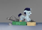  2014 absurd_res crate equine feral fishy-pony friendship_is_magic fur grenade gun hair half-closed_eyes hi_res horse male mammal my_little_pony open_mouth pistol pony ranged_weapon rocket_launcher sleepy smoke_grenade soarin_(mlp) solo tail_wrap weapon wonderbolts_(mlp) yawn 