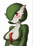  animated blush breasts female gardevoir green_hair hair looking_away nintendo pok&eacute;mon red_eye triuni video_games white_skin 