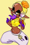 2026 5_fingers aquatic bottomwear breasts cephalopod clothed clothed_female clothed_humanoid clothing digital_drawing_(artwork) digital_media_(artwork) dumbwitchyy female female_humanoid fingers frye_(splatoon) hi_res humanoid humanoid_pointy_ears inkling kneeling long_tongue mollusk navel nintendo open_mouth open_smile pants pointy_ears portrait pseudo_hair purple_tongue simple_background small_breasts small_waist smile solo splatoon sweatpants teeth tentacle_hair tentacles tongue topwear white_sclera yellow_background yellow_clothing yellow_eyes yellow_topwear