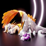 1:1 3d_(artwork) 4_ears after_transformation anthro avali avian blender_(artwork) blender_cycles_(artwork) bound claws covering digital_media_(artwork) drone dronification duo encasement eyeless feathers glistening glistening_body goo_body goo_creature goo_transformation hi_res hypnosis identity_death kaan_avali kaanavali latex latex_body living_latex male male/male mind_alteration mind_break mind_control multi_ear null null_face nullification offscreen_character ray_(corbin_roscy) rubbing spiri'vali tail takeover transformation