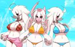  2014 absol anthro big_breasts black_eyes blush breasts clothed clothing female furfrou hair long_hair looking_at_viewer mega_absol mega_evolution nintendo open_mouth oppai_751 pok&eacute;mon pok&eacute;morph swimsuit video_games wings 