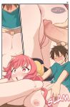 2023 2_horns 3_panel_comic :o absurd_res animal_humanoid anus areola big_breasts blush blush_lines bouncing_butt breast_rest breasts brown_hair butt clenched_teeth clitoral_hood colored comic curved_horn darkened_anus deep_penetration dialogue dragon dragon_humanoid duo erection eyes_closed female genitals greatm8sfm hair hi_res horn huge_breasts human humanoid humanoid_pointy_ears ilulu inside light-skinned_female long_hair male male/female mammal miss_kobayashi's_dragon_maid mythological_creature mythological_scalie mythology nipples nude open_mouth page_number penetration penis pigtails plump_labia pointy_ears puffy_areola pupils red_eyes red_hair rough_sex scalie sex shaded shaved_vulva short_hair slit_pupils speech_bubble star_pupils taketo_aida tan_body tan_skin teeth text vaginal vaginal_penetration vein veiny_penis vulva yellow_horn