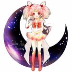  animal animal_on_shoulder back_bow bishoujo_senshi_sailor_moon blush boots bow brooch cat cat_on_shoulder character_name chibi_usa choker crescent_moon diana_(sailor_moon) earrings elbow_gloves full_body gloves hair_ornament hairpin heart heart_choker jewelry knee_boots luna-p magical_girl moon multicolored multicolored_clothes multicolored_skirt pink_footwear pink_hair pink_sailor_collar pleated_skirt red_eyes ribbon sailor_chibi_moon sailor_collar sailor_senshi_uniform short_hair skirt smile standing super_sailor_chibi_moon twintails white_gloves yzkring 