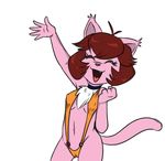  anthro bikini breasts camel_toe cat chest_tuft choker clawdia collar ear_tuft eyes_closed feline female fur lonbluewolf mammal navel nipple_bulge open_mouth pink_body sling_bikini small_breasts smile swimsuit tuft 