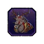 1:1 2026 alpha_channel anthro antlers black_border black_nose blood blood_on_clothing blood_on_face blood_on_knife blood_on_shirt bodily_fluids border brown_antlers brown_clothing brown_shirt brown_topwear bust_portrait cervine clothed clothed_anthro clothed_male clothing colored dead_by_daylight deer digital_drawing_(artwork) digital_media_(artwork) drooling elk english_description fur grey_body grey_fur horn icon knife knife_in_head light lighting long_fangs male male_anthro mammal no_eyebrows official_art open_mouth portrait purple_background red_eyes rope saliva shaded shirt simple_background solo stab the_huntress_(dead_by_daylight) topwear unknown_artist were-elk_(dead_by_daylight) werecreature weredeer wereelk wound_on_face wounded