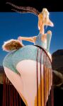 2026 3d_(artwork) absurd_res anaroth antelope anthro armwear big_butt blonde_hair bottomwear bovid bubble_butt butt clothing digital_media_(artwork) disney elbow_gloves female gazelle gazelle_(zootopia) gloves hair handwear hi_res horn hotpants long_legs long_neck mammal nanger shorts solo thick_thighs true_antelope wide_hips zootopia