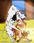  canine cat dalmatian disney dog feline feral gay holidaypup interspecies male mammal penis pongo tibbs tight_fit tongue tongue_out 