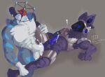 4_ears anal anal_penetration anthro anthro_on_anthro aquatic azure_(floobspace) balls blue_ears blue_eyes blue_pawpads blue_penis bodily_fluids butt cum cum_inside cum_on_balls cum_on_leg cum_on_penis cum_on_self dipstick_tail dominant dominant_male duo feet fish floob_(floobspace) for_a_head fur genital_fluids genitals grey_background grey_body grey_fur hi_res hindpaw humanoid humanoid_genitalia humanoid_penis knot leg_grab leg_wrap machine male male/male markings multi_ear multicolored_body multicolored_fur muscular muscular_anthro muscular_male object_head pawpads paws penetration penile penile_penetration penis protogen protogen_armor protogen_face protogen_visor roblox shark shark_fin shark_tail simple_background submissive submissive_male subspace_tripmine sumsomethingcreature tail tail_markings watermark white_penis