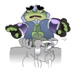 2026 after_sex anthro assassin's_creed big_penis biped bodily_fluids bullfrog_(captain_laserhawk) butt butt_grab captain_laserhawk:_a_blood_dragon_remix cum cum_drip cum_from_ass cum_from_penis cum_in_ass cum_inside curling_toes dripping duo erection exhausted feet genital_fluids genitals half-erect hand_on_butt hi_res human larger_human larger_male male male/male mammal penis questionable_consent real_saming size_difference smaller_anthro smaller_male sweat sweaty_face ubisoft