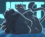 2026 4_toes anthro areola bent_arm big_areola big_breasts big_butt big_eyes black_areola black_body black_breasts black_claws black_ears black_fur black_markings black_nose black_pawpads black_spots black_tail blue_text bodily_fluids breasts brown_eyes butt character_name claws closed_smile curved_tail dark_areola dark_body dark_fur dark_markings digital_drawing_(artwork) digital_media_(artwork) feet felid feline female foot_fetish foot_focus fur fur_tuft glistening glistening_bodily_fluids glistening_eyes glistening_sweat goat_(movie) iris jett_fillmore legs_together light looking_at_viewer lying mammal markings mature_anthro mature_female melanistic mouth_closed muscular muscular_anthro muscular_female musk nude nude_anthro nude_female on_side pantherine pawpads paws pink_inner_ear plantigrade plantigrade_pawpads pointy_ears prick_ears pupils screen shinyfoxguy smile smiling_at_viewer snout soles solo spots spotted_arms spotted_body spotted_fur spotted_head spotted_neck spotted_shoulders sweat sweaty_body sweaty_breasts sweaty_butt sweaty_face sweaty_feet sweaty_fur sweaty_legs sweaty_thighs tail tan_sclera text text_background thick_neck thick_thighs toe_claws toes tuft