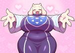 2026 2_horns 4_fingers anthro arms_out belly big_breasts black_eyebrows blush blush_lines blushing_profusely boss_monster_(undertale) bovid breasts caprine claws clothed clothed_anthro clothed_female clothing curved_horn curvy_figure digital_drawing_(artwork) digital_media_(artwork) ear_tuft extended_arms eyebrows eyelashes eyes_closed fangs female female_anthro finger_claws fingers floppy_ears fluffy_ears front_view fur fur_tuft glistening glistening_clothing glistening_face glistening_robe goat heart_symbol hearts_around_body hi_res horn huge_breasts humanoid_hands imminent_hug legs_together light_body light_fur long_sleeves lop_ears mammal mature_anthro mature_female multicolored_clothing multicolored_robe navel_outline open_mouth open_smile outline pink_background pink_blush pink_heart pink_tongue portrait print_clothing print_robe purple_clothing robe short_horn sigruku simple_background slightly_chubby slightly_chubby_anthro slightly_chubby_female small_horn smile smiling_at_viewer snout solo standing teeth thick_thighs thin_eyebrows three-quarter_portrait tight_clothing tight_robe tongue toriel tuft undertale undertale_(series) voluptuous voluptuous_anthro voluptuous_female white_body white_claws white_clothing white_ears white_fur white_horn white_outline wide_hipped_anthro wide_hipped_female wide_hips