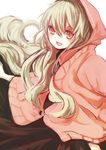  bad_id bad_pixiv_id blonde_hair dress hood kagerou_project kozakura_marry long_hair nonoharak red_eyes smile solo 