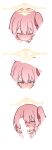  1boy 1girl after_fellatio blank_censor blue_archive blush censored closed_eyes commentary_request cum cum_in_mouth cum_on_tongue deepthroat fellatio hair_between_eyes hair_ribbon halo heart heart-shaped_pupils hetero highres open_mouth oral penis pink_hair pov pyosunyi ribbon serina_(blue_archive) solo_focus symbol-shaped_pupils yellow_halo 