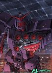  aiming aiming_at_viewer amasaki_yusuke bandai beam_cannon building chest_cannon cityscape commentary_request company_name copyright_logo copyright_name copyright_notice finger_cannon gundam gundam_arsenal_base gundam_gquuuuuux logo mecha mecha_focus mixed-language_text mobile_armor night no_humans o'neill_cylinder official_art psycho_gundam_(gquuuuuux) realistic red_assault_visor robot scene_reference science_fiction solo space_habitat spacecraft_interior title v-fin window 