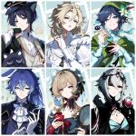  adjusting_clothes adjusting_gloves albedo_(genshin_impact) alcohol alternate_breast_size_(smaller) alternate_costume animal_ear_fluff animal_ears animal_on_shoulder animalization apple arlecchino_(genshin_impact) ascot asymmetrical_bangs bare_shoulders bird bird_on_shoulder birthmark bishounen bitten_apple black_bow black_bowtie black_cat black_cloak black_coat black_corset black_eyes black_hair black_hands black_hanfu black_hat black_shirt black_sleeves black_vest blonde_hair blue_bird blue_eyes blue_hair blue_pupils blunt_ends blush bonnet border bow bowtie braid breasts bridal_gauntlets broken_mirror brooch brown_hair c_ixxp cape cat cat_boy cat_ears chess_piece chinese_clothes choppy_bangs cleavage cleavage_cutout cloak closed_mouth clothing_cutout coat collarbone collared_dress collared_shirt colored_extremities commentary contrast_collar corset crossed_bangs crow crown cup curtained_hair detached_collar dress dress_shirt drinking_glass epaulettes eyelashes eyeliner fake_animal_ears fingerless_gloves fingernails flins_(genshin_impact) flower folding_fan food food_bite formal_clothes fruit gem genshin_impact glass glint gloves gold gold_crown gold_trim gradient_hair green_cape green_eyes green_hat grin hair_between_eyes hair_bow hair_flower hair_intakes hair_ornament hair_over_shoulder hand_fan hand_mirror hand_up hands_up hanfu happy hat head_wreath high_collar high_ponytail highres holding holding_cup holding_fan holding_food holding_fruit holding_mirror jewelry key key_hair_ornament lapels layered_sleeves long_sidelocks long_sleeves looking_at_animal makeup mandarin_collar mini_crown mirror multicolored_hair musical_note neck_ring no_pupils off-shoulder_dress off_shoulder open_clothes open_coat open_mouth parted_bangs parted_lips peaked_cap person_and_animalization ponytail popped_collar portrait puffy_sleeves purple_eyes purple_gem rabbit_ears red_bow red_bowtie red_eyeliner red_gem red_hair red_lips red_pupils red_ribbon red_sleeves ribbon ring sandrone_(genshin_impact) scaramouche_(cat)_(genshin_impact) scaramouche_(genshin_impact) scarf shirt short_hair short_hair_with_long_locks sidelocks sleeves_past_wrists small_breasts smile solo split_screen spoken_musical_note streaked_hair swept_bangs symbol-shaped_pupils teeth thorns tilted_headwear tsurime twin_braids undershirt untranslatable_commentary venti_(genshin_impact) vest white_ascot white_bonnet white_border white_bridal_gauntlets white_dress white_gloves white_hair white_hanfu white_scarf white_shirt white_sleeves winding_key wine wine_glass x-shaped_pupils yellow_eyes 