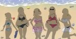  5girls airei_363 amaori_renako beach bikini black_bikini blue_bikini breasts commentary completely_nude diagonal-striped_bikini diagonal-striped_clothes dressed_shadow_(meme) english_commentary from_above hair_ornament hairclip hand_on_own_hip highres implied_nudity koto_satsuki koyanagi_kaho large_breasts leg_up long_hair medium_hair meme multiple_girls nipples nude ocean ouzuka_mai pink_bikini public_indecency public_nudity red_bikini rock scrunchie sena_ajisai silhouette skirt standing standing_on_one_leg striped_bikini striped_clothes sunglasses swimsuit swimsuit_skirt unworn_bikini unworn_bikini_bottom unworn_bikini_top unworn_eyewear unworn_hair_ornament unworn_hair_tie unworn_hairclip unworn_scrunchie unworn_skirt unworn_swimsuit v watashi_ga_koibito_ni_nareru_wake_naijan_murimuri! white_bikini white_skirt 