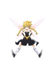  1girl armlet artist_request bare_shoulders black_dress black_shoes black_sleeves blonde_hair braid closed_mouth collarbone dress earrings fairy fairy_wings full_body hands_on_own_hips jewelry kneehighs long_hair looking_at_viewer necklace official_art pink_wings pointy_ears pointy_shoes ramiris second-party_source shoes short_sleeves simple_background sleeveless sleeveless_dress smile socks solo spread_legs tensei_shitara_slime_datta_ken transparent_background twin_braids twintails white_socks wings yellow_eyes 