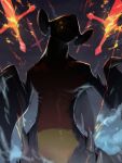  absurdres black_sclera claws colored_sclera commentary_request dragon garchomp glowing glowing_sword glowing_weapon highres no_humans pokemon pokemon_(creature) pokemon_focus poniogurui shark_fin sharp_teeth spikes sword swords_dance_(pokemon) teeth weapon yellow_eyes 