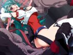  1girl 2000s_(style) 2boys :o anal ass ayahime_kurumi bdsm black_trim blush bondage bound breasts censored cum cum_in_mouth cum_on_hair double_penetration elbow_gloves fellatio game_asset gloves green_hair group_sex hetero large_breasts lemmtear_theta leotard long_hair magical_girl mahou_senshi_(series) mahou_senshi_lemmtear_knights mmf_threesome monster mosaic_censoring multiple_boys no_pants non-web_source official_art open_mouth oral paizuri penis purple_eyes rape red_leotard saitou_natsuki self-datamine sex solo_focus tentacles thighhighs threesome vaginal variant_set visual_novel_cg 