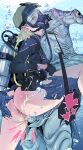  1boy 1girl absurdres air_bubble anus ass bar_censor blonde_hair blue_eyes blush bubble censored commentary_request commission cum cum_in_pussy cum_overflow fish_boy flippers furry furry_male furry_with_non-furry hands_on_another's_ass heart hetero highres interspecies kotake_standard original oxygen_mask oxygen_tank penis pixiv_commission sex short_hair spoken_heart teratophilia underwater underwater_sex webbed_hands 