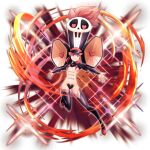  1girl artist_request black_hat black_shrug black_thighhighs breasts energy floating game_asset grand_summoners hat heart_maebari jakuzure_nonon jakuzure_nonon_(symphony_regalia) kill_la_kill leg_up maebari navel official_alternate_costume official_art outstretched_arms pink_eyes pink_hair pink_trim revealing_layer shako_cap short_hair shrug_(clothing) simple_background skull solo sparkle speaker thighhighs third-party_source transparent_background underboob 