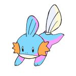  alternate_color black_eyes closed_mouth fins lying mudkip no_humans nose_poke000 pokemon pokemon_(creature) pokemon_focus simple_background solo white_background 