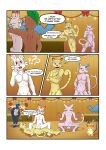 anal anthro balls bodily_fluids casual_nudity comic dedenne dialogue digital_media_(artwork) eeveelution ejaculation erection espeon from_front_position generation_1_pokemon generation_2_pokemon generation_3_pokemon generation_6_pokemon generation_8_pokemon genital_fluids genitals group group_sex hi_res holding_leg_up houndoom humanoid_genitalia humanoid_penis male male/male masturbation mating_press nintendo nipples nude nuzleaf orgy partner_swap penile penis persian_(pokemon) pokemon pokemon_(species) pokemon_mystery_dungeon scorbunny sex spike_chunsoft voyeur zaryuzu_73