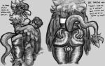 absurd_res anthro any-low-be avian butt butt_grab clothed clothed_anthro clothed_female clothed_sex clothing dialogue duo english_text feathered_wings feathers female genitals hand_on_butt hi_res human larger_female male male/female mammal monster penis sex size_difference smaller_male text wings