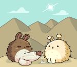 2026 after_sex after_vaginal after_vaginal_penetration aliasing armless balls big_penis binary_drawing bodily_fluids brown_body brown_fur brown_glans cum cum_in_vagina cum_inside cum_string day desert desert_rabbit_(maplestory) detailed_background digital_drawing_(artwork) digital_media_(artwork) female female_feral feral feral_on_feral foreskin fur genital_fluids genitals glans humanoid_genitalia humanoid_genitalia_on_feral humanoid_penis humanoid_penis_on_feral humanoid_vulva humanoid_vulva_on_feral lagomorph legless leporid male male/female male_feral mammal maplestory multicolored_body multicolored_fur nexon outside penis rabbit retracted_foreskin shaded sky sphere_creature sun tan_body tan_fur vulva yolka