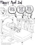anthro avian bed benny_the_ball bird bound canid canine canis cellphone clothing deer dialogue domestic_cat electronics felid feline felis female forestdale fox furniture group hanna-barbera hi_res hoodie hybrid izabell_carroll_(forestdale) jake_noel_(forestdale) kyle_kendricks_(forestdale) male mammal nauyaco oscine passerine phone skateboard smartphone sora_jeon_(forestdale) sparrow speech_bubble top_cat_(series) topwear vehicle wolf