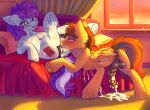 absurd_res after_sex ahegao animal_genitalia animal_penis anus balls bed bedroom blush bodily_fluids butt creampie_eating crystal_pony_(mlp) cum cum_in_mouth cum_in_vagina cum_inside cunnilingus darkened_genitalia drinking drinking_cum duo equid equine equine_genitalia equine_penis eyewear fan_character feathered_wings feathers female feral friendship_is_magic furniture genital_fluids genitals glasses hasbro hi_res hooves horse implied_vaginal inside looking_pleasured male male/female mammal medial_ring mlp_g4 my_little_pony mythological_creature mythological_equine mythology nude open_mouth oral pegasus penis pillow pony puffy_anus sex sunset tail toanderic_(oc) tongue tongue_out underhoof vaginal vulva window wings wyvern_writer yuris_(artist)