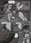 abdominal_bulge absurd_res ahegao anal anal_orgasm anal_penetration animal_genitalia animal_penis anthro arloatdusk asinus blush blush_lines bodily_fluids caleb_(mangohyena) comic cum cum_drip cum_in_ass cum_inside cumshot dialogue dialogue_box donkey dripping duo ejaculation elliot_(mangohyena) equid equine equine_genitalia equine_penis exclamation_point exhibitionism genital_fluids genitals hands-free happy happy_sex heart_symbol hi_res hooves internal internal_anal kneeling kneeling_on_ground kneeling_sex lake looking_pleasured male male/male mammal night orgasm penetration penis procyonid profanity public public_sex raccoon saliva sex sheath squirt_(sound_effect) sweat sweatdrop tapering_penis thrust_lines thrusting