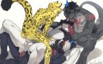 16:10 5_fingers abs akiya_kamikawa anal anal_penetration animal_genitalia anthro anthro_on_anthro anthro_penetrated anthro_penetrating anthro_penetrating_anthro anus artist_name balls biped black_hair black_sclera blue_horn blush bodily_fluids butt canid canine canis digital_media_(artwork) dragon erection felid fingers fluffy fluffy_tail foursome fox fur genital_fluids genital_slit genitals grey_body grey_scales group group_sex hair hand_on_another's_butt hand_on_another's_chest hand_on_butt hand_on_chest horn humanoid_genitalia humanoid_penis kemono leopard licking looking_at_another looking_at_partner lying male male/male male_anthro male_penetrated male_penetrating male_penetrating_male mammal markings mythological_creature mythological_scalie mythology nude nude_anthro nude_male on_back oral pantherine pecs penetrating_while_penetrated penetration penile penile_penetration penis penis_in_ass penis_lick purple_eyes red_eyes red_markings red_penis scales scalie sex simple_background sitting sitting_on_penis slit_penis smile spots spotted_body spotted_fur spread_butt spreading sweat sweatdrop tail tapering_penis text tongue tongue_out white_background white_balls white_body white_fur white_hair white_penis widescreen wolf yellow_body yellow_eyes yellow_fur