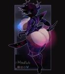 absurd_res anthro antlers areola armor artist_name big_breasts big_butt big_iris big_pupils black_antlers black_armor black_eyes black_nose blue_areola blue_glow blue_nipples breasts brown_body brown_fur brown_hair butt colored_line_art cosmic_clothing cosmic_print december_holiday deer deltarune exposed exposed_butt fawn_spots female freckled_breasts freckled_butt freckles fur glowing glowing_nipples grey_face hair hi_res holding_melee_weapon holding_object holding_sword holding_weapon horn huge_breasts huge_butt looking_at_viewer looking_back looking_back_at_viewer makeup mammal mascara melee_weapon mikaerts mrdarknessart1's_roaring_knight new_world_deer nipples outline pink_butt pink_glow pupils purple_armor rear_view reindeer roaring_knight running_makeup running_mascara scut_tail short_hair short_tail shoulder_pads solo starry_clothing sword tail text thick_thighs unconvincing_armor undertale_(series) weapon white_line_art white_outline wide_hips