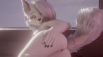 3d_(artwork) anthro bedroom_eyes butt canid canid_demon canine demon digital_media_(artwork) female hellaverse hellhound helluva_boss hi_res loona_(helluva_boss) lying mammal mythological_canine mythological_creature mythology narrowed_eyes on_side presenting seductive voxelbrew