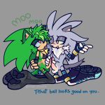 anal anal_penetration animal_print animal_print_thigh_highs anthro arms_tied bottomless bound bra clothed clothing copii_chaotix cow_print cow_print_thigh_highs cowbell crossdressing duo ear_piercing genital_piercing genitals legwear male male/male manic_the_hedgehog mutual_masturbation object_in_ass overstimulation partially_clothed pattern_clothing pattern_legwear pattern_thigh_highs penetration penis penis_piercing piercing sega sex_toy sex_toy_in_ass sex_toy_insertion silver_the_hedgehog sonic_the_hedgehog_(series) sonic_underground thigh_highs underwear vibrator vibrator_in_ass