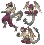 2026 2_horns 3_toes 4_fingers absurd_res all_fours anthro barefoot bat_wings biped black_hair bottomwear breasts butt claws closed_smile clothed clothed_anthro clothed_female clothing crouching cuff_(restraint) deadlock_(game) facial_piercing fangs featureless_breasts feet female female_anthro finger_claws fingers furgonomic_bottomwear furgonomics gargoyle grey_body grey_wings hair hat headgear headwear hi_res horn ivy_(deadlock) long_tail looking_at_viewer membrane_(anatomy) membranous_wings metal_cuffs mouth_closed multiple_poses newsboy_cap nose_piercing nose_ring pants piercing plant pointy_ears pose pupils red_bottomwear red_clothing red_hat red_headwear red_pants restraints ring_piercing septum_piercing septum_ring shackles shirtless shirtless_anthro shirtless_female short_hair simple_background slit_pupils small_horn smile smiling_at_viewer soles solo standing suspenders tail tail_ridge teeth toes topless topless_anthro topless_female tusks valve vines white_background wing_claws wings yellow_eyes yellow_sclera zeker
