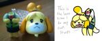 2018 animal_crossing anthro bell_hair_tie black_eyes black_nose blonde_hair bow_tie button_(fastener) canid canine canis clothed clothed_anthro clothed_female clothing colored cookieboy011 detachable detachable_head dialogue digital_drawing_(artwork) digital_media_(artwork) domestic_dog english_description english_text facial_markings female female_anthro figurine flat_colors floppy_ears fluffy_ears fully_clothed fully_clothed_anthro fully_clothed_female fur green_clothing green_topwear green_vest hair head_markings holding_head holding_own_head isabelle_(animal_crossing) lop_ears mammal markings multicolored_hair muzzle_(marking) nintendo orange_ears orange_hair pattern_clothing pattern_topwear pattern_vest pink_tongue plaid plaid_clothing plaid_topwear plaid_vest ponytail pupils red_bow_tie red_hair_tie reference_image shih_tzu shirt simple_background solo standing tail tail_markings talking_to_self teeth text tongue topwear toy_dog two_tone_hair two_tone_tail unimpressed vest white_background white_clothing white_markings white_pupils white_shirt white_topwear yellow_body yellow_fur yellow_tail
