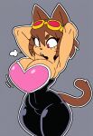 anthro big_breasts big_butt breasts butt cleavage clothed clothing cosplay crossover crossover_cosplay curvy_figure domestic_cat eyewear eyewear_on_head felid feline felis female gameoverse glitch_productions goggles goggles_on_head hi_res huge_breasts huge_butt huge_hips huge_thighs kit_bodega mammal mayreelenjoyer red_eyes rouge_the_bat sega side_boob skindentation small_waist solo sonic_the_hedgehog_(series) tail thick_thighs tight_clothing voluptuous voluptuous_anthro voluptuous_female wide_hips