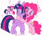 blush cloven_hooves duo earth_pony equid equine evilponyweb female feral friendship_is_magic hasbro heart_symbol hi_res hooves horn horse hug mammal my_little_pony mythological_creature mythological_equine mythology pinkie_pie_(mlp) pony raised_hoof redraw simple_background smile smiling_at_another twilight_sparkle_(mlp) winged_unicorn wings