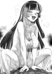  1boy 1girl absurdres bar_censor blush breasts censored cleavage closed_eyes collarbone commentary completely_nude cowgirl_position girl_on_top greyscale highres hololive hololive_dev_is juufuutei_raden kaiman_garupan large_breasts long_hair monochrome multicolored_hair nipples nude open_mouth pussy sex smile solo_focus straddling streaked_hair sweat teeth thighs two-tone_hair upper_teeth_only vaginal virtual_youtuber 