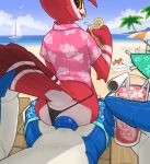 absurd_res aloha_shirt anthro aquatic arthropod avian beach bird clothed clothing crayfish crustacean decapod duo elliot_(roonefox) female first_person_view genitals hi_res knot lagomorph leporid malacostracan male male/male mammal on_bottom on_lap on_top owl partially_clothed pattern_clothing pattern_shirt pattern_topwear penetration penile penile_penetration rabbit reverse_cowgirl_position roonefox sawyer_(roonefox) sex shirt sitting_on_lap sleeping sound_effects swimming_trunks swimwear topwear vowelless vowelless_sound_effect vulva zzz