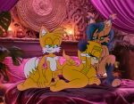 absurd_res anthro archie_comics balls bed bedroom big_breasts black_hair blue_eyes breasts brown_body butt canid canine canis cunnilingus digital_creature digital_media_(artwork) doggystyle echidna erection eulipotyphlan felid feline felis female female/female female_penetrated fox from_behind_position fur furniture genitals green_eyes group group_sex hair headpat hi_res jewelry looking_at_another lynx male male/female male_penetrating male_penetrating_female mammal miles_prower monotreme nicole_the_lynx nipples nude open_mouth oral orange_body penetration penile penis petting polyamory sega sex smile sonic_adventure sonic_the_hedgehog_(archie) sonic_the_hedgehog_(comics) sonic_the_hedgehog_(series) tail teeth threesome throuple tikal_the_echidna tongue tongue_out trio vaginal vulva weebmochi69