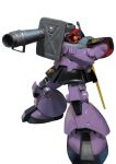  absurdres bazooka_(gundam) clip_studio_paint_(medium) commentary_request dom_(mobile_suit) gundam highres holding holding_weapon kichika35 logo mecha mecha_focus mobile_suit mobile_suit_gundam no_humans one-eyed_mecha robot roundel science_fiction shield solo sword weapon white_background zeon 