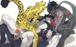 16:10 5_fingers abs akiya_kamikawa animal_genitalia anthro anus artist_name balls biped black_hair black_sclera blush bodily_fluids butt canid canine canis digital_media_(artwork) dragon erection felid fingers fluffy fluffy_tail foursome fox fur genital_fluids genital_slit genitals glans grey_body grey_scales group group_sex hair hand_on_another's_butt hand_on_another's_chest hand_on_butt hand_on_chest horn humanoid_genitalia humanoid_penis imminent_anal imminent_oral imminent_sex kemono leopard looking_at_another looking_at_partner lying male male/male male_anthro mammal markings mythological_creature mythological_scalie mythology nude nude_anthro nude_male on_back open_mouth pantherine pecs penis precum precum_string purple_eyes red_eyes red_markings red_penis scales scalie sex simple_background sitting sitting_on_penis slit_penis smile spots spotted_body spotted_fur spread_butt spreading sweat sweatdrop tail tapering_penis text white_background white_balls white_body white_fur white_hair white_penis widescreen wolf yellow_body yellow_eyes yellow_fur